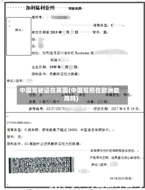 中国驾驶证在英国(中国驾照在欧洲能用吗)-第2张图片