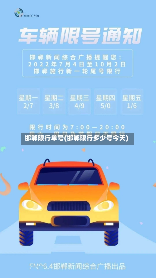 邯郸限行单号(邯郸限行多少号今天)-第2张图片