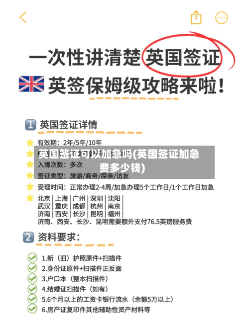 英国签证可以加急吗(英国签证加急费多少钱)-第3张图片