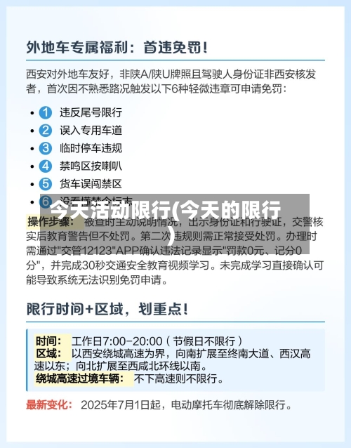 今天活动限行(今天的限行)