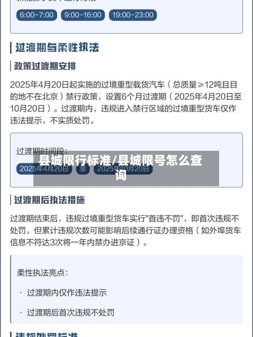 县城限行标准/县城限号怎么查询-第2张图片