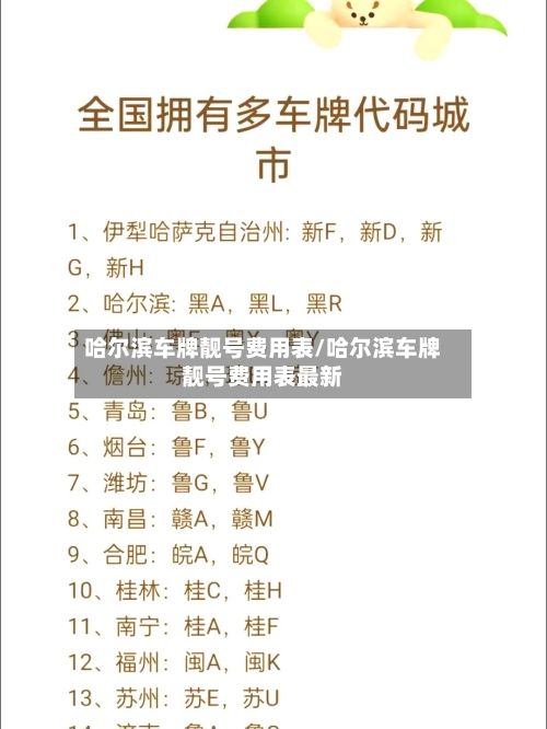 哈尔滨车牌靓号费用表/哈尔滨车牌靓号费用表最新-第2张图片