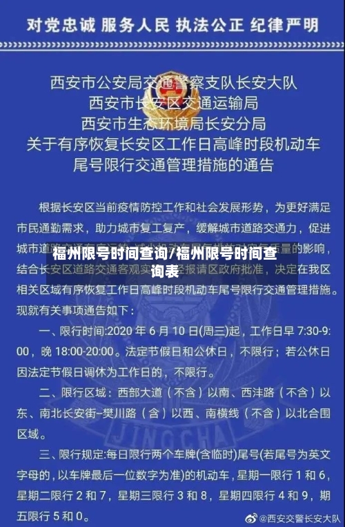 福州限号时间查询/福州限号时间查询表