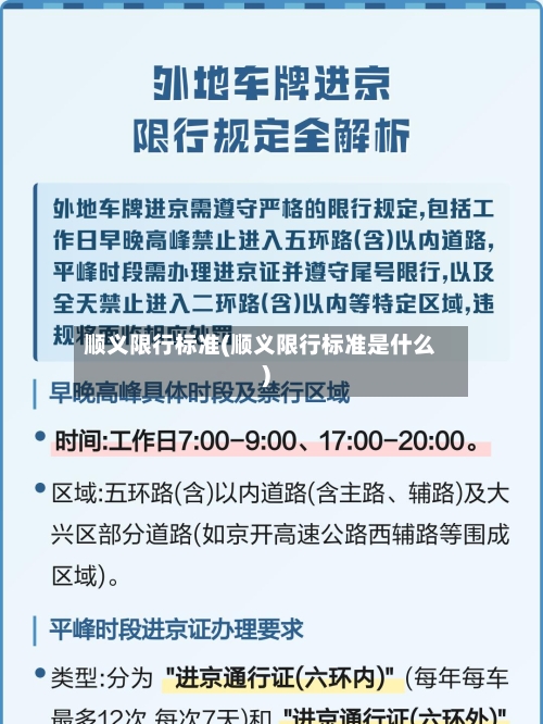 顺义限行标准(顺义限行标准是什么)