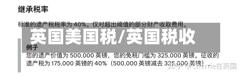英国美国税/英国税收