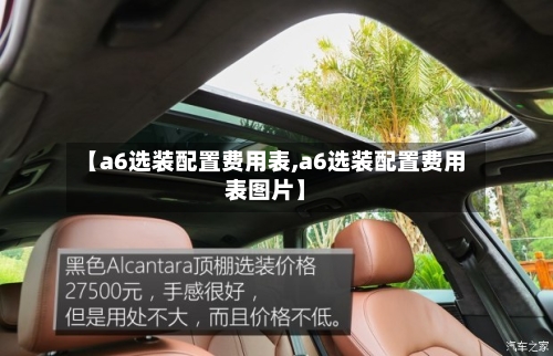 【a6选装配置费用表,a6选装配置费用表图片】-第2张图片