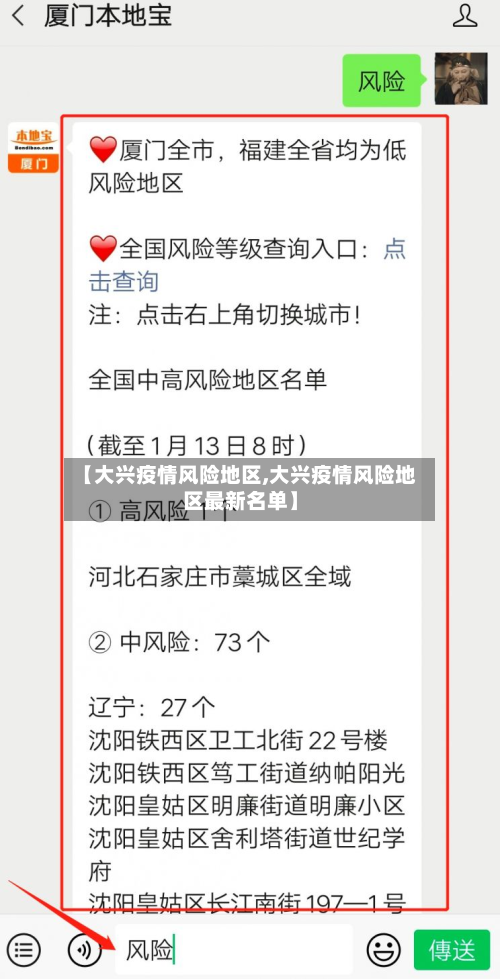【大兴疫情风险地区,大兴疫情风险地区最新名单】