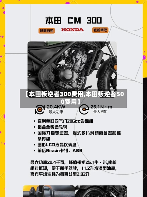 【本田叛逆者300费用,本田叛逆者500费用】