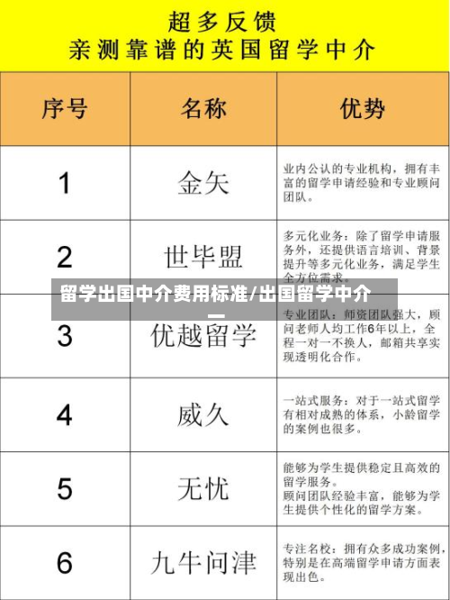 留学出国中介费用标准/出国留学中介一-第2张图片