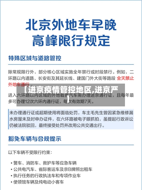 【进京疫情管控地区,进京严】-第2张图片