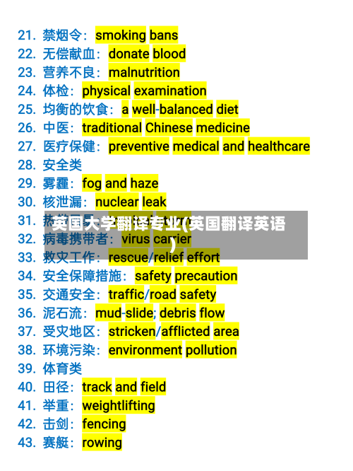 英国大学翻译专业(英国翻译英语)
