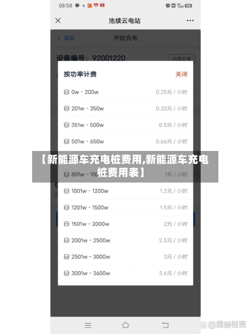 【新能源车充电桩费用,新能源车充电桩费用表】