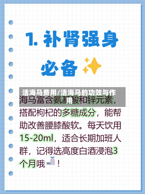 活海马费用/活海马的功效与作用