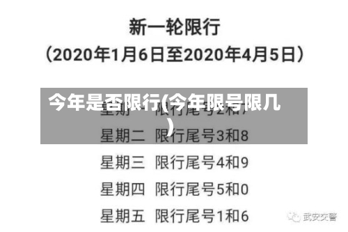 今年是否限行(今年限号限几)
