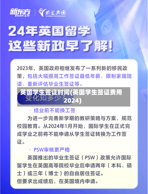英国学生签证时间(英国学生签证费用2024)