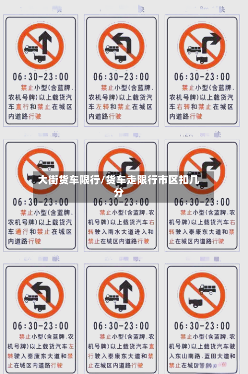 大街货车限行/货车走限行市区扣几分