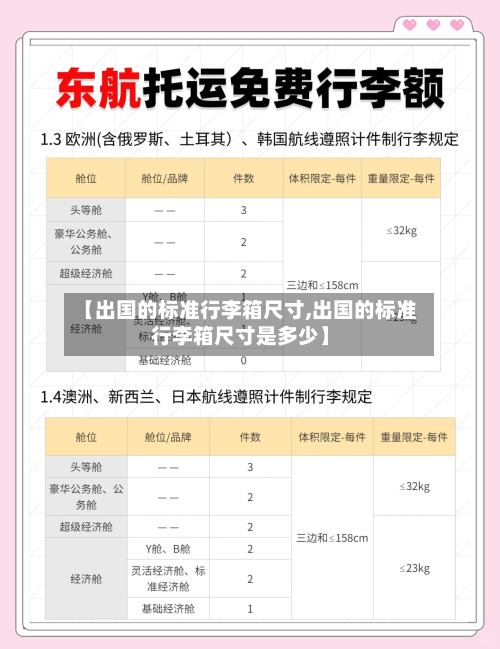【出国的标准行李箱尺寸,出国的标准行李箱尺寸是多少】