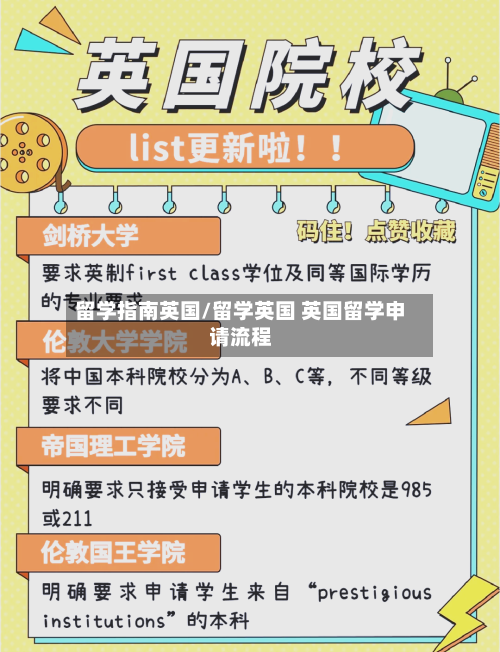 留学指南英国/留学英国 英国留学申请流程-第3张图片