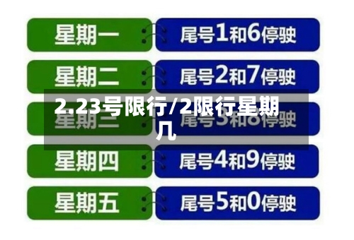 2.23号限行/2限行星期几-第2张图片