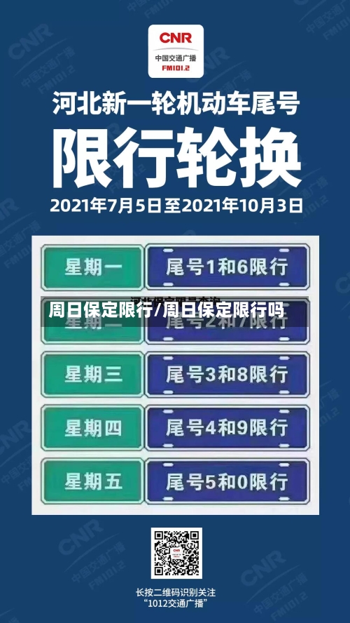 周日保定限行/周日保定限行吗-第2张图片