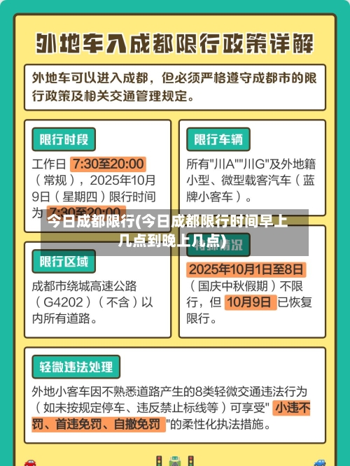 今日成都限行(今日成都限行时间早上几点到晚上几点)-第3张图片