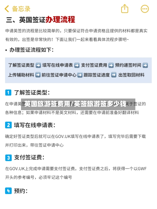 英国旅游签费用/英签旅游签多少钱