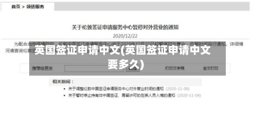 英国签证申请中文(英国签证申请中文要多久)