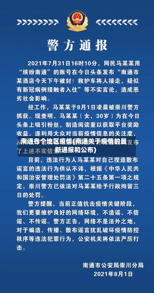 南通各个地区疫情(南通关于疫情的最新通报和公布)