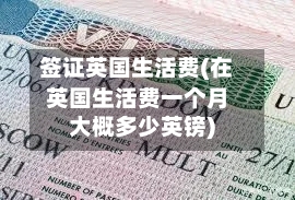 签证英国生活费(在英国生活费一个月大概多少英镑)