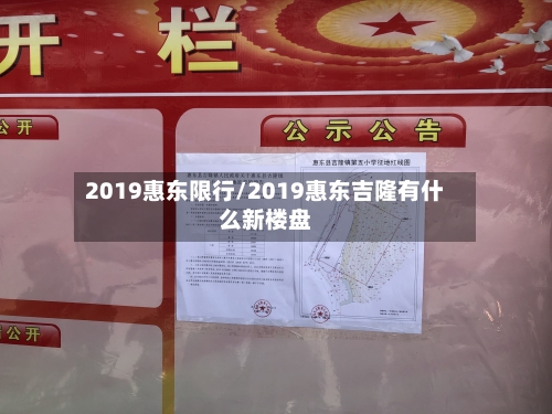 2019惠东限行/2019惠东吉隆有什么新楼盘-第2张图片