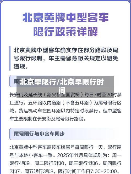 北京早限行/北京早限行时间