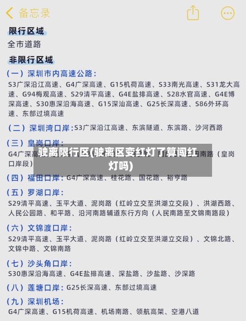 驶离限行区(驶离区变红灯了算闯红灯吗)