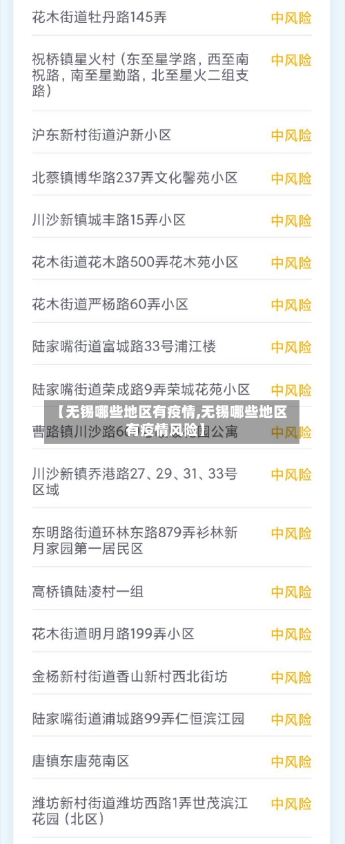 【无锡哪些地区有疫情,无锡哪些地区有疫情风险】-第2张图片