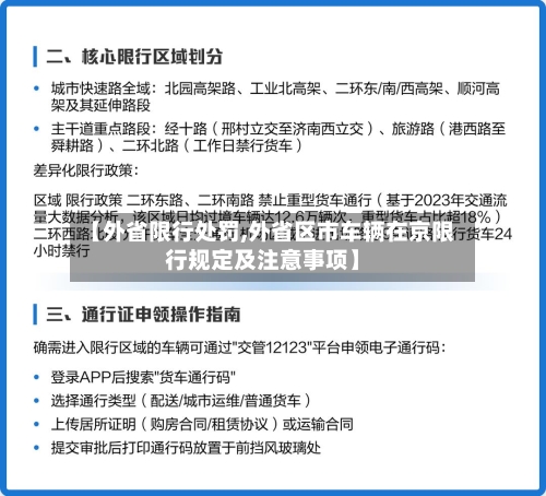 【外省限行处罚,外省区市车辆在京限行规定及注意事项】