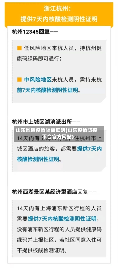山东地区疫情隔离证明(山东疫情防控平台官方网站)