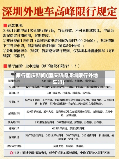限行国庆期间(国庆期间深圳限行外地车吗)-第2张图片