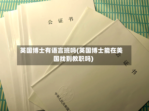 英国博士有语言班吗(英国博士能在美国找到教职吗)-第2张图片