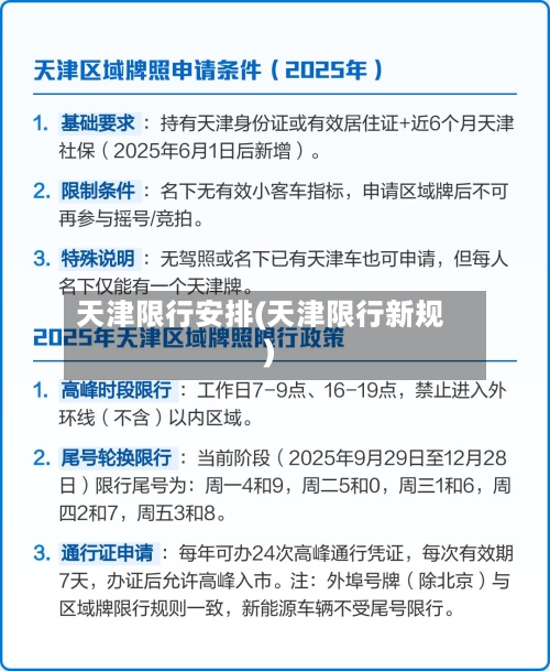 天津限行安排(天津限行新规)