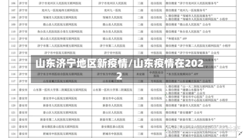 山东济宁地区新疫情/山东疫情在2022-第2张图片
