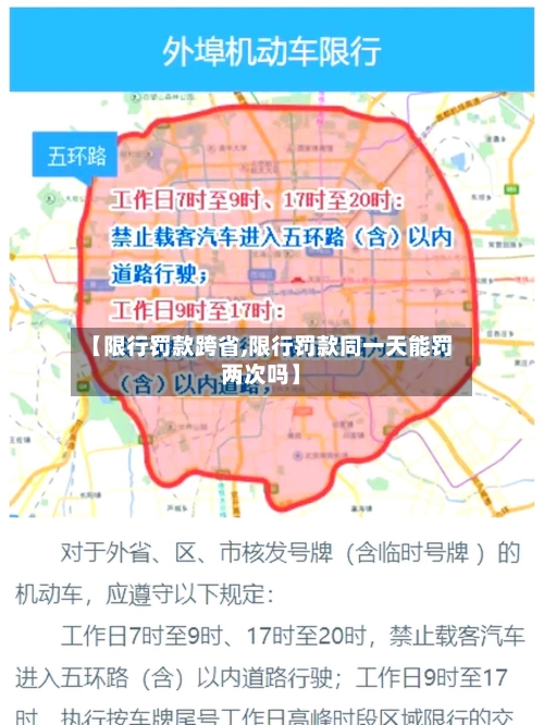 【限行罚款跨省,限行罚款同一天能罚两次吗】