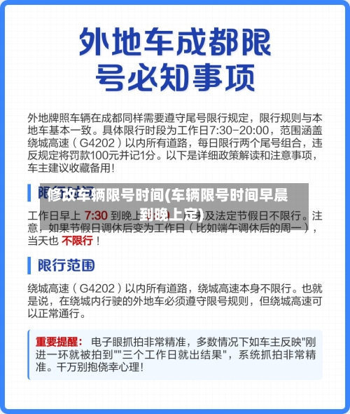 修改车辆限号时间(车辆限号时间早晨到晚上定)