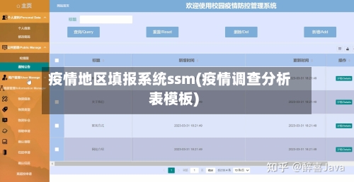 疫情地区填报系统ssm(疫情调查分析表模板)