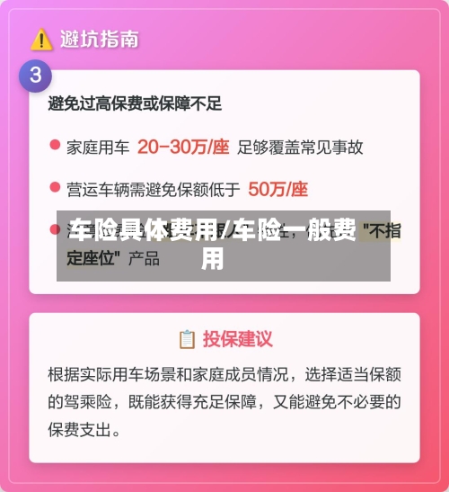 车险具体费用/车险一般费用