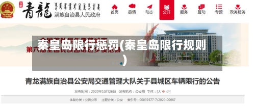 秦皇岛限行惩罚(秦皇岛限行规则)