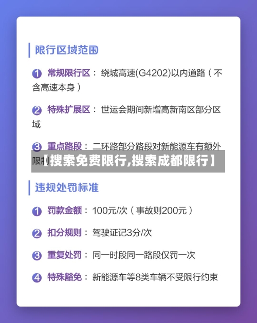 【搜索免费限行,搜索成都限行】