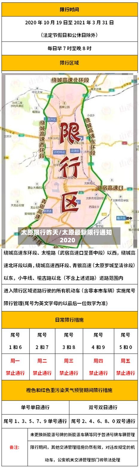 太原限行昨天/太原最新限行通知2020-第2张图片
