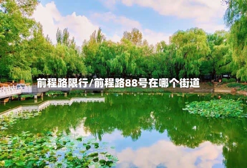 前程路限行/前程路88号在哪个街道-第3张图片