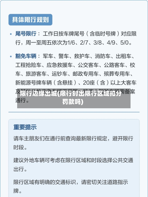 限行边缘出城(限行时出限行区域扣分罚款吗)-第2张图片