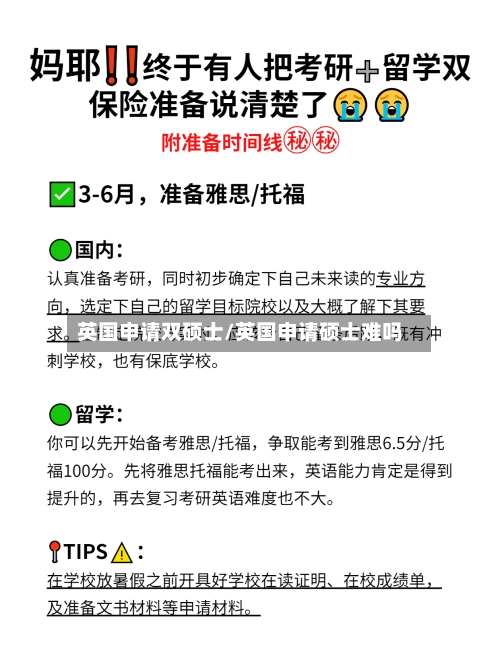 英国申请双硕士/英国申请硕士难吗