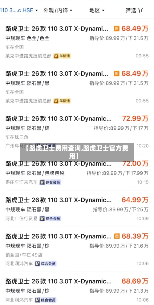 【路虎卫士费用查询,路虎卫士官方费用】-第3张图片